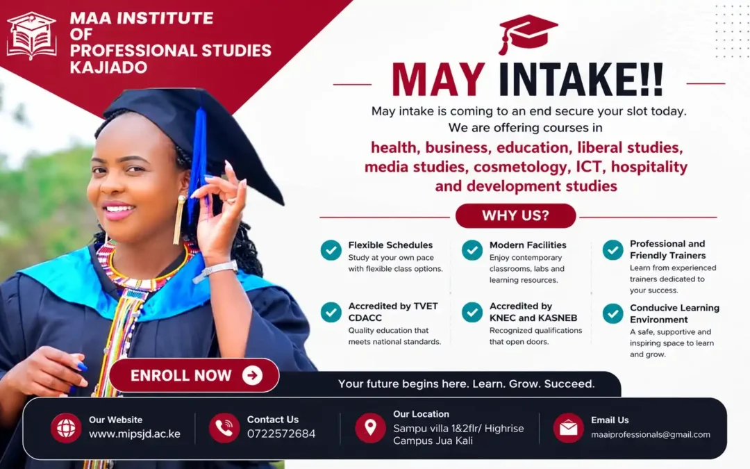 May Intake 2026 – Join Maa Institute of Professional Studies, Kajiado Today